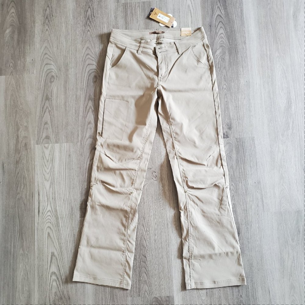Prana Halle original boot cut pants, size 6, inseam 32, Dark Khaki
